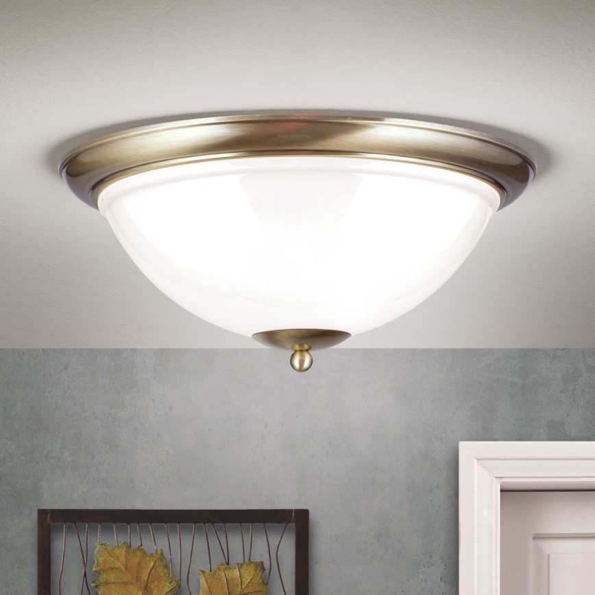 Kattovalo AUSTRIAN OLD LAMP 3xE27/60W/230V halkaisija 50 cm pronssi/valkoinen