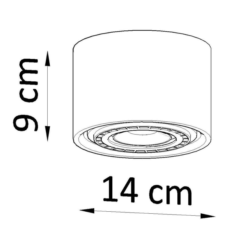 Kattovalo BASIC AR111 1xGU10/40W/230V betoni