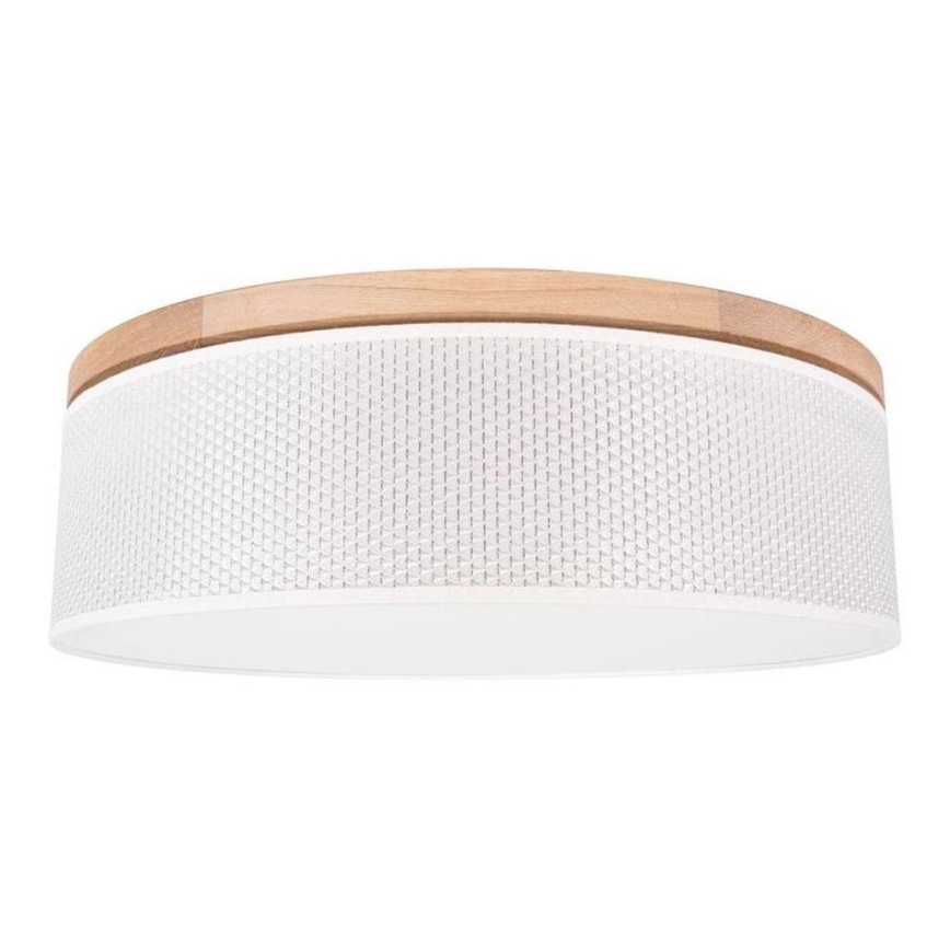 Kattovalo BENITA 2xE27/25W/230V halkaisija 48 cm kerma/tammi