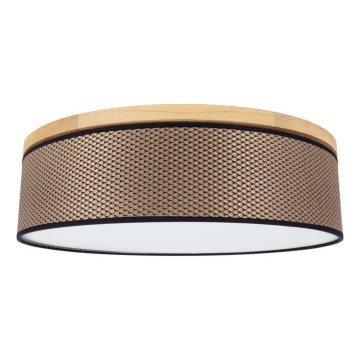 Kattovalo BENITA 4xE27/25W/230V halkaisija 58 cm ruskea/tammi