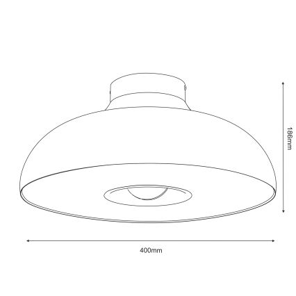 Kattovalo BILBAO 1xE27/15W/230V halkaisija 40 cm messinki