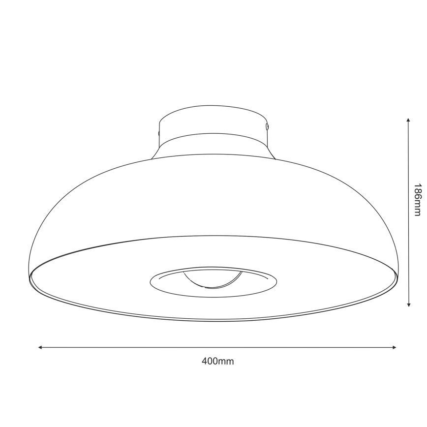Kattovalo BILBAO 1xE27/15W/230V halkaisija 40 cm messinki