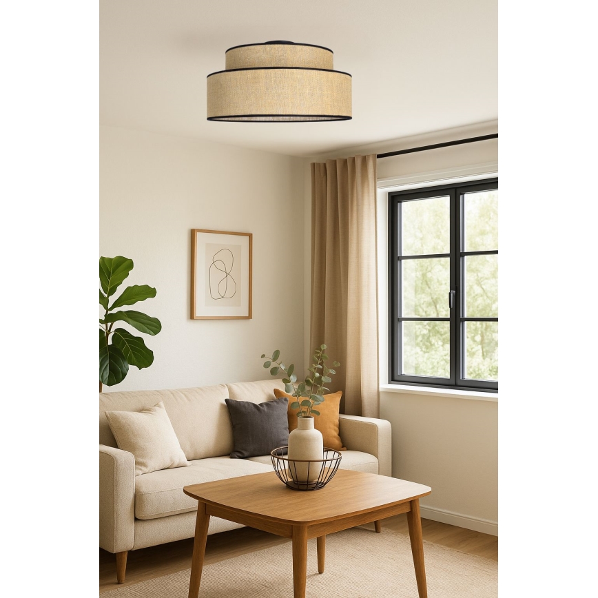 Kattovalo BOHO 1xE27/60W/230V beige
