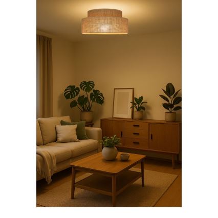 Kattovalo BOHO 1xE27/60W/230V beige