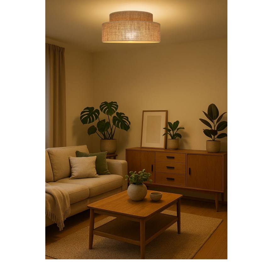 Kattovalo BOHO 1xE27/60W/230V beige