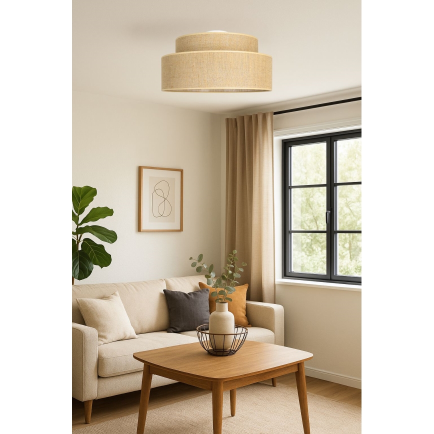 Kattovalo BOHO 1xE27/60W/230V beige