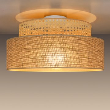 Kattovalo BOHO 1xE27/60W/230V halkaisija 40 cm rottinki
