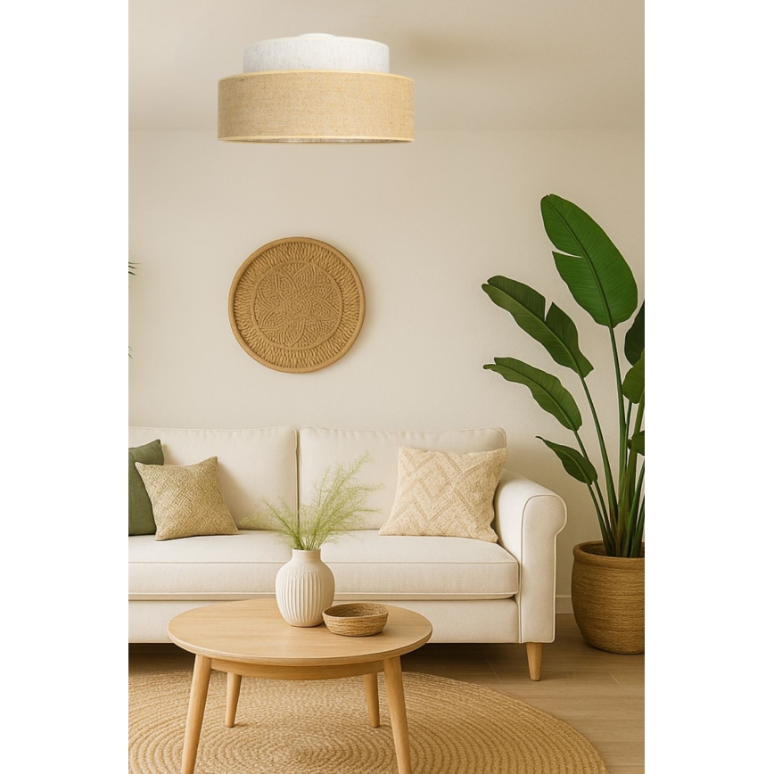 Kattovalo BOHO 1xE27/60W/230V kerma/beige