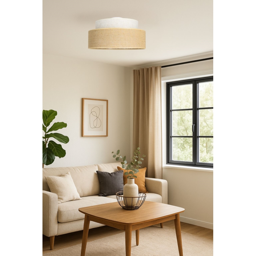 Kattovalo BOHO 1xE27/60W/230V kerma/beige