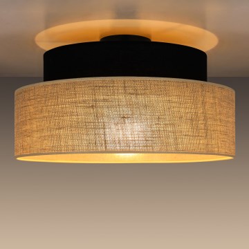 Kattovalo BOHO 1xE27/60W/230V musta/beige