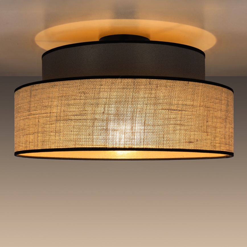 Kattovalo BOHO 1xE27/60W/230V ruskea/beige