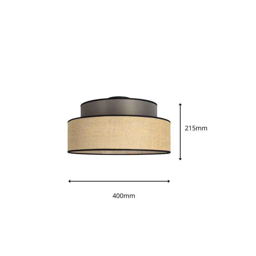 Kattovalo BOHO 1xE27/60W/230V ruskea/beige