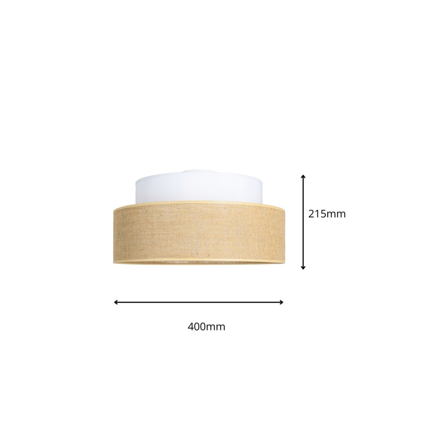 Kattovalo BOHO 1xE27/60W/230V valkoinen/beige