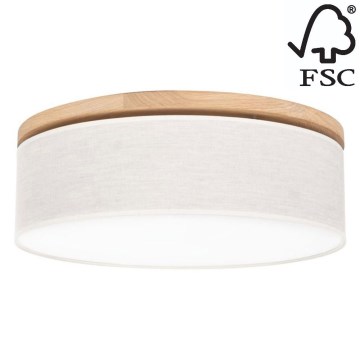 Kattovalo BOHO 3xE27/25W/230V halkaisija 48 cm tammi – FSC sertifioitu
