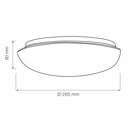 Kattovalo BONIFACY 1xE27/20W/230V halkaisija 26,5 cm valkoinen