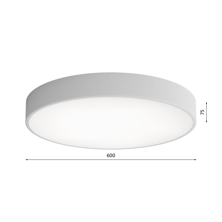 Kattovalo CLEO 5xE27/24W/230V d. 60 cm harmaa