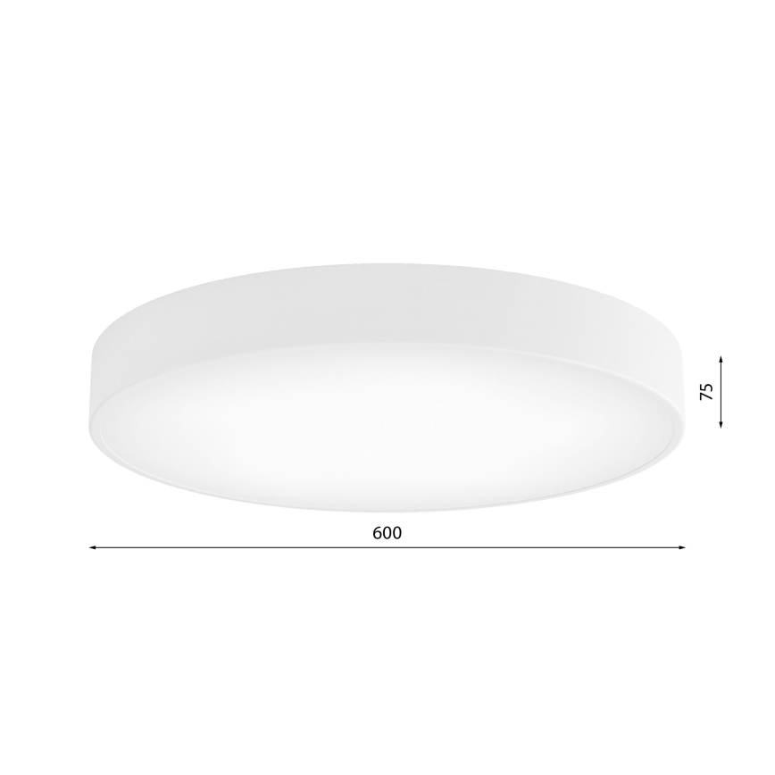 Kattovalo CLEO 5xE27/24W/230V d. 60 cm valkoinen