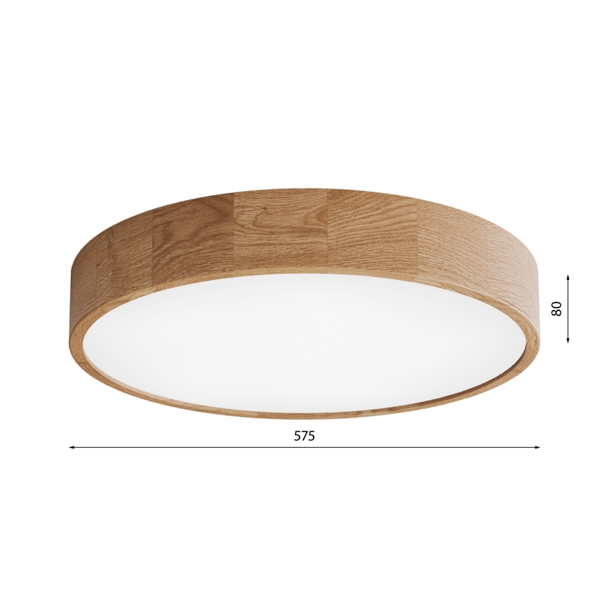 Kattovalo CLEO 5xE27/24W/230V halkaisija 57,5 cm tammi