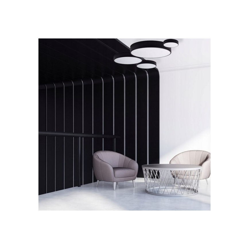 Kattovalo CLEO 6xE27/24W/230V d. 78 cm musta