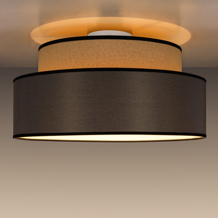 Kattovalo GRACE 1xE27/60W/230V beige/ruskea