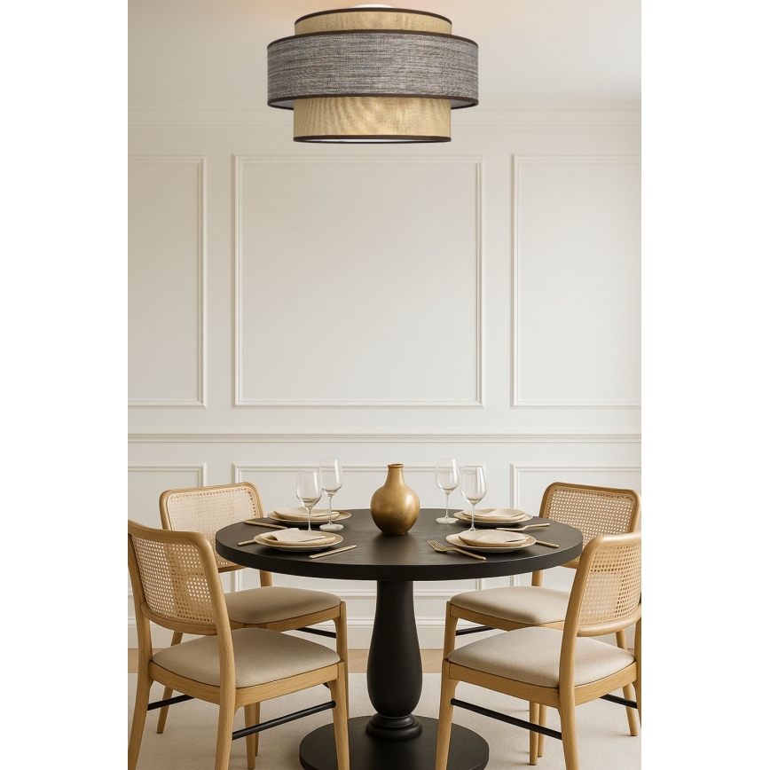 Kattovalo GRACE 1xE27/60W/230V beige/ruskea