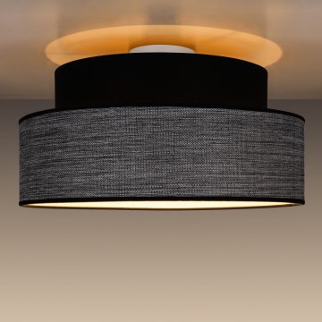 Kattovalo GRACE 1xE27/60W/230V halkaisija 40 cm musta/harmaa