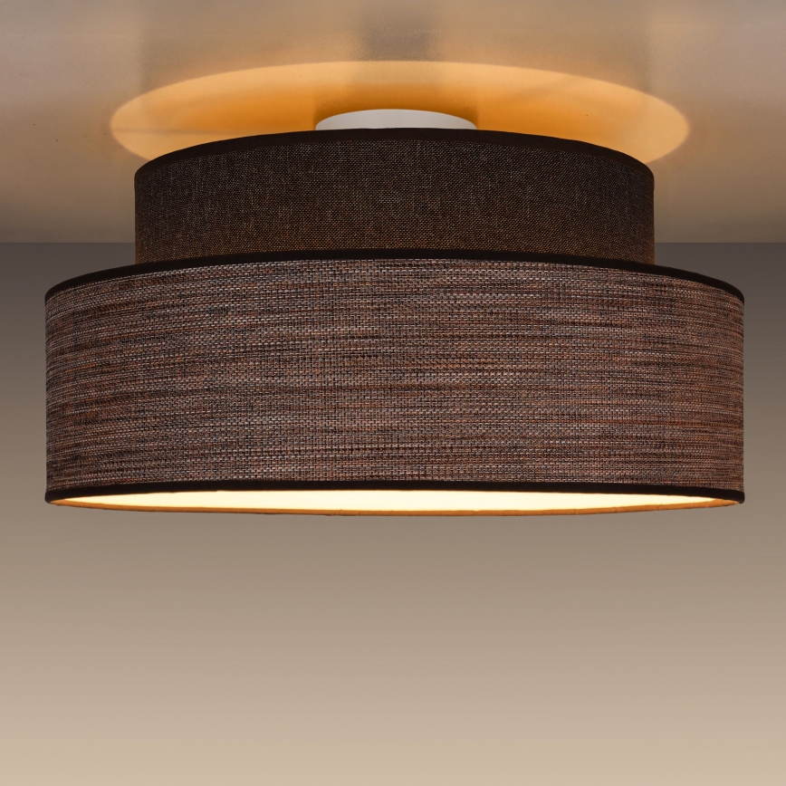 Kattovalo GRACE 1xE27/60W/230V halkaisija 40 cm ruskea/beige