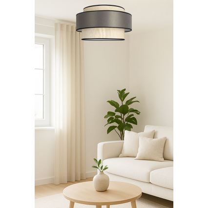 Kattovalo GRACE 1xE27/60W/230V kerma/harmaa