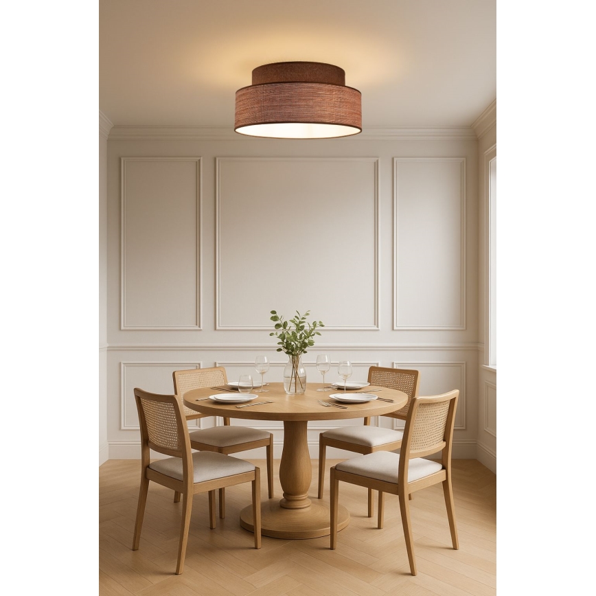 Kattovalo GRACE 1xE27/60W/230V ruskea/beige