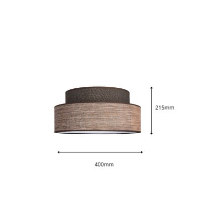 Kattovalo GRACE 1xE27/60W/230V ruskea/beige