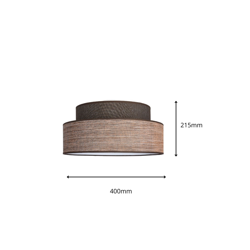 Kattovalo GRACE 1xE27/60W/230V ruskea/beige