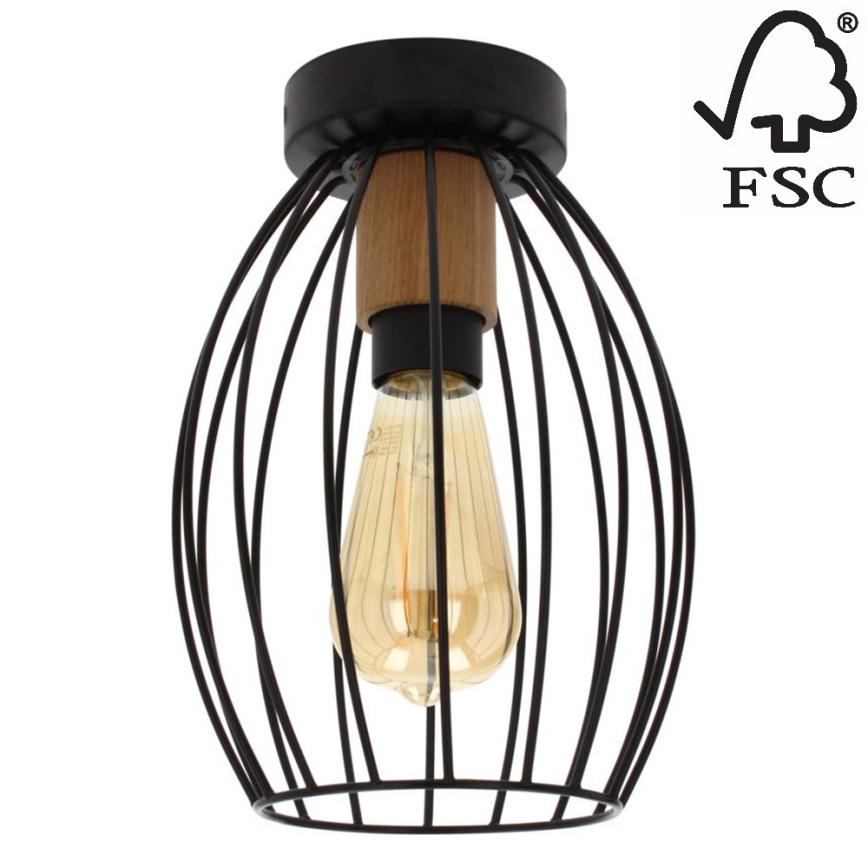 Kattovalo GUNNAR 1xE27/60W/230V tammi - FSC-sertifioitu