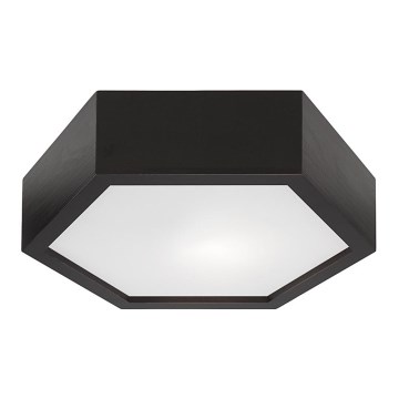 Kattovalo HEX 1xE27/60W/230V d. 32 cm mänty musta