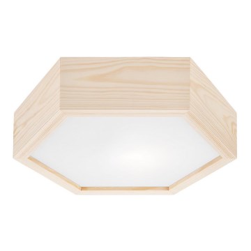 Kattovalo HEX NATURAL 1xE27/60W/230V d. 32 cm mänty