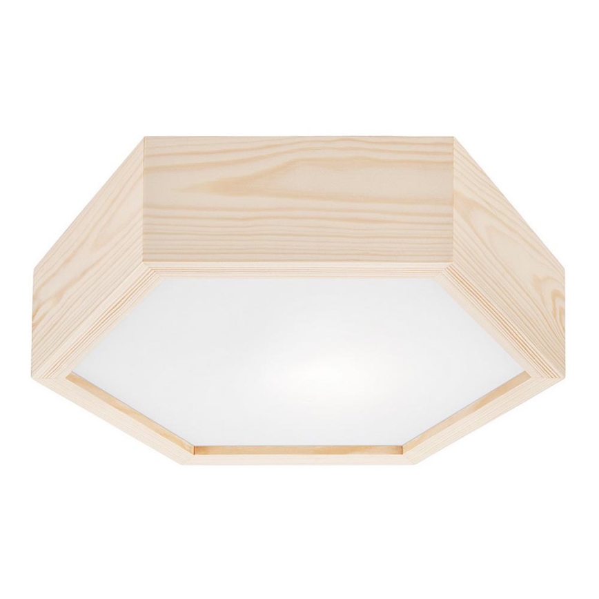 Kattovalo HEX NATURAL 1xE27/60W/230V d. 32 cm mänty