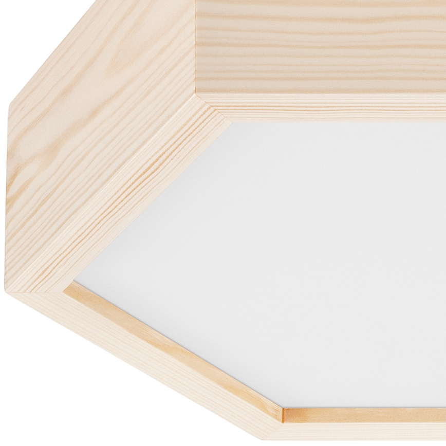 Kattovalo HEX NATURAL 1xE27/60W/230V d. 32 cm mänty