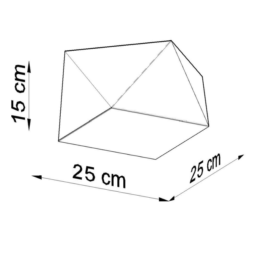 Kattovalo HEXA 1xE27/60W/230V musta