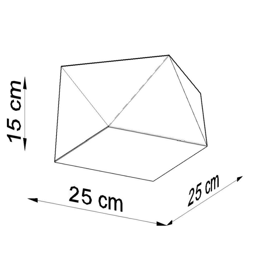 Kattovalo HEXA 1xE27/60W/230V valkoinen
