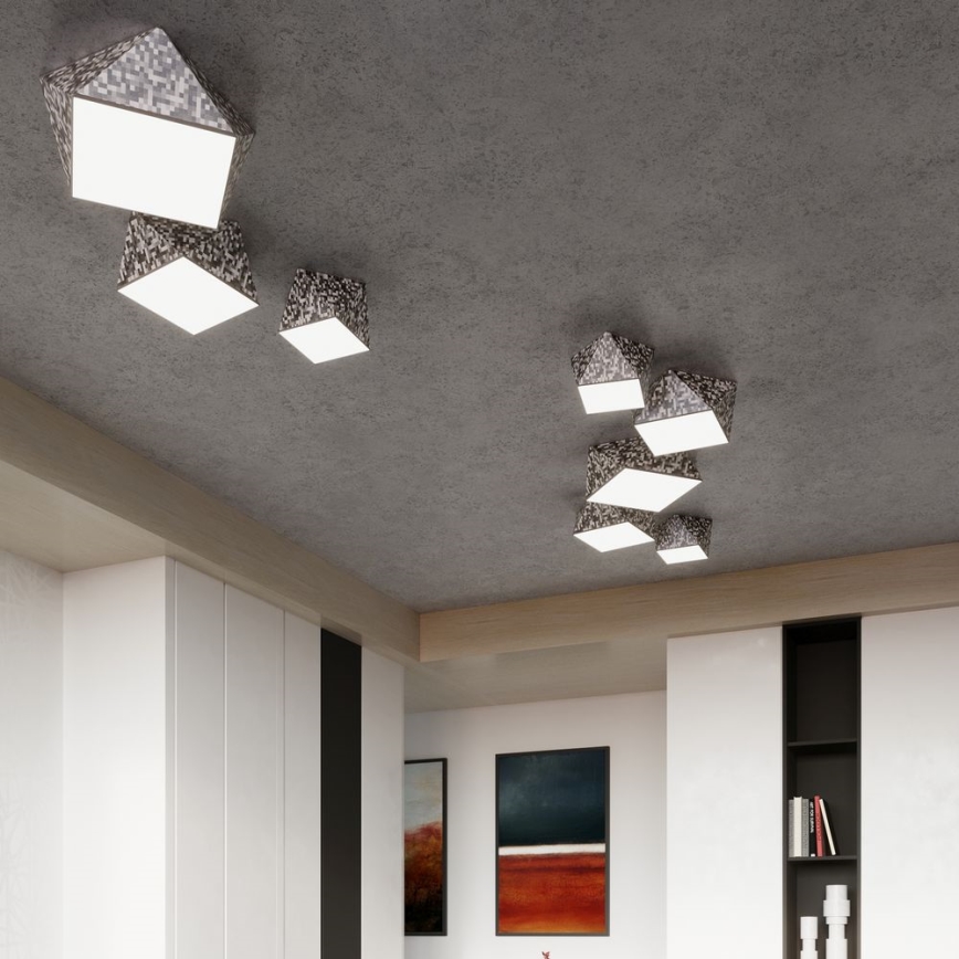 Kattovalo HEXA 2xE27/60W/230V hopea