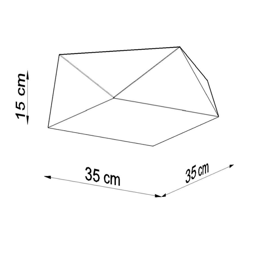 Kattovalo HEXA 2xE27/60W/230V hopea