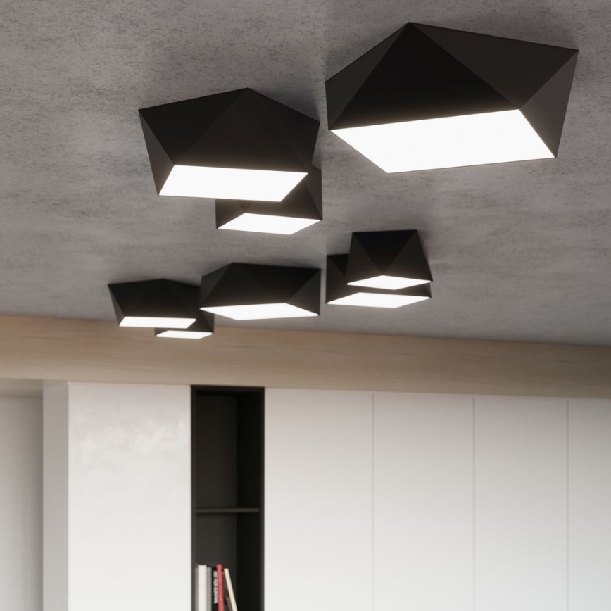 Kattovalo HEXA 2xE27/60W/230V musta
