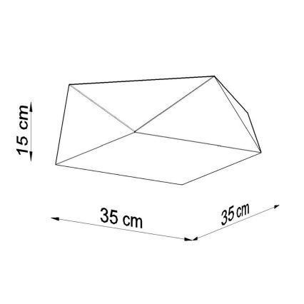 Kattovalo HEXA 2xE27/60W/230V musta
