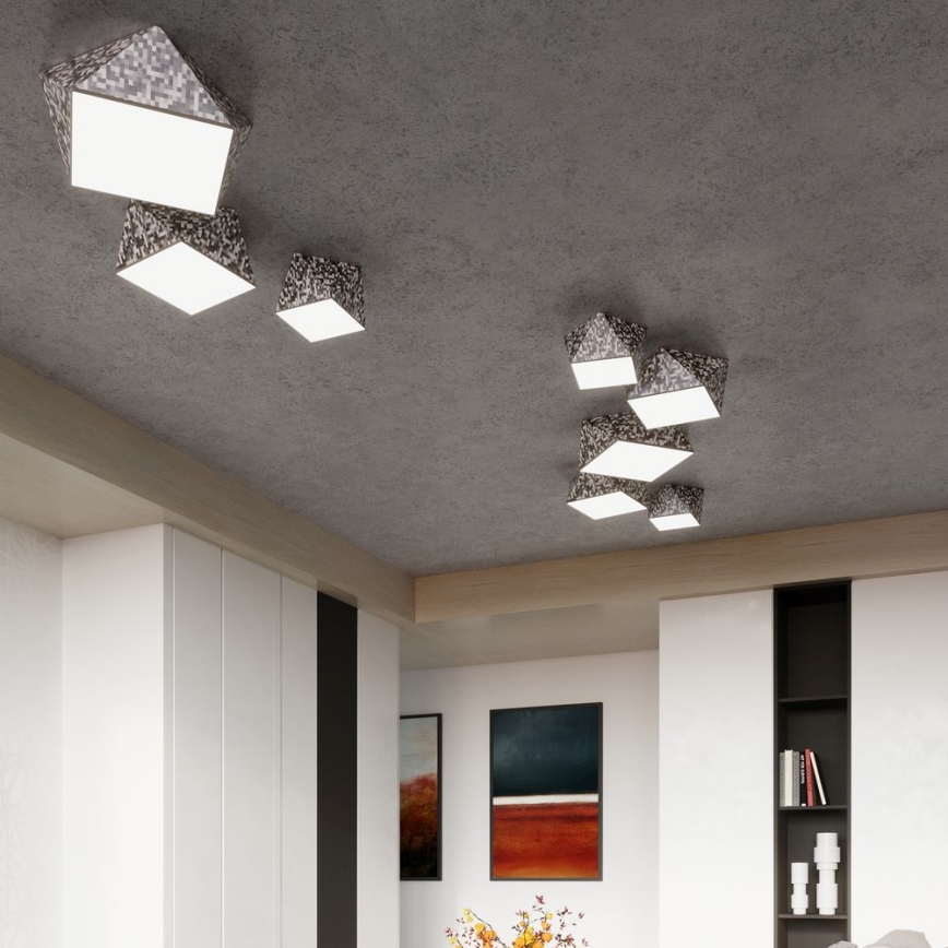 Kattovalo HEXA 3xE27/60W/230V hopea