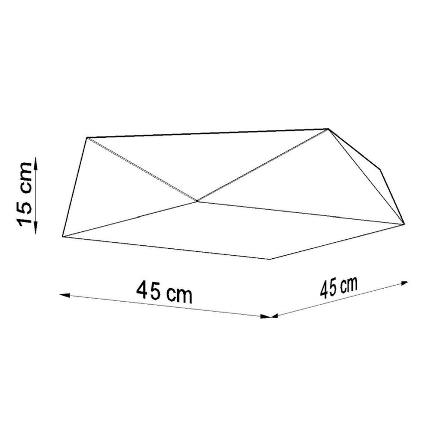 Kattovalo HEXA 3xE27/60W/230V hopea