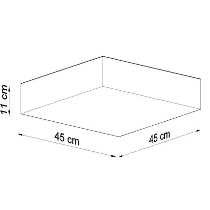 Kattovalo HORUS 45 3xE27/60W/230V musta
