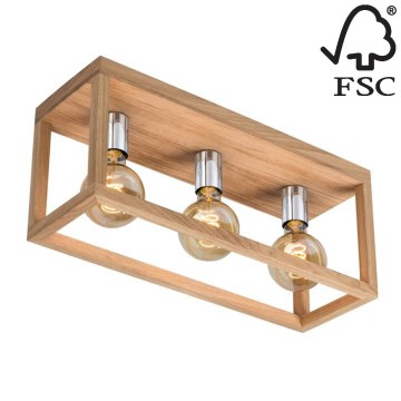 Kattovalo KAGO 3xE27/60W/230V matta tammi - FSC-sertifioitu