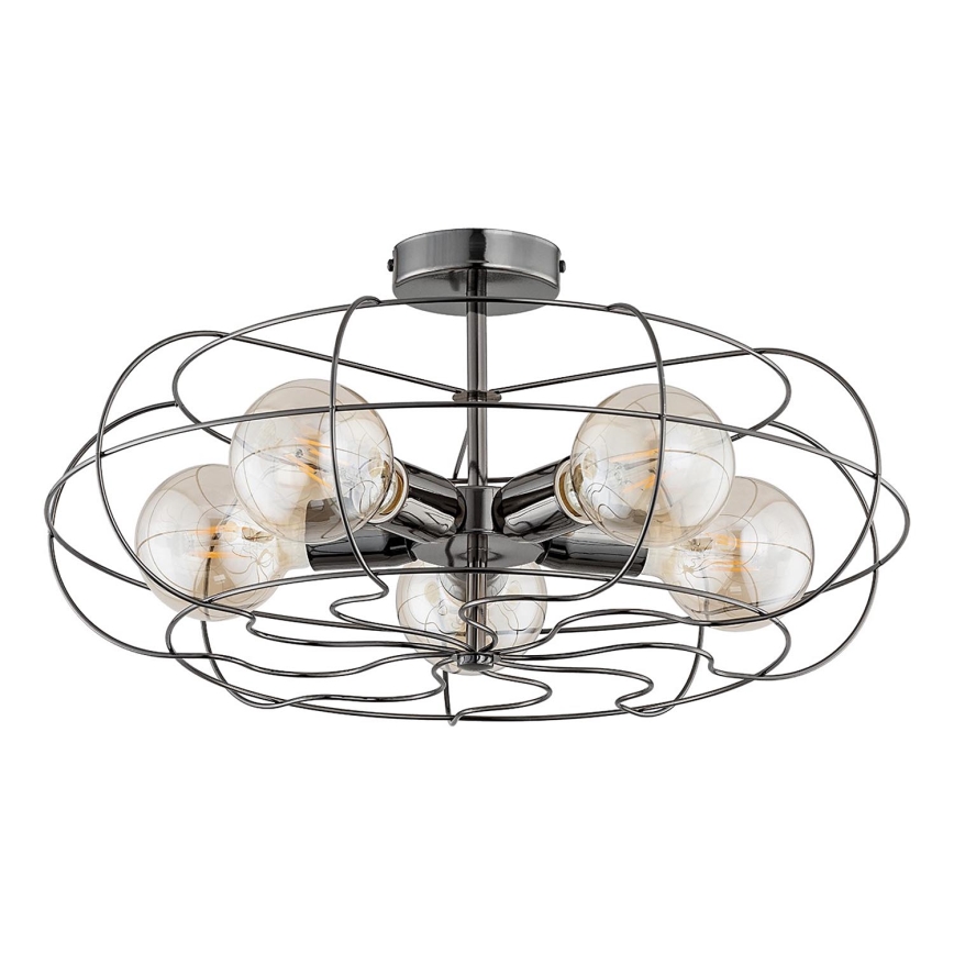 Kattovalo LOTOS 5xE27/15W/230V antrasiitti
