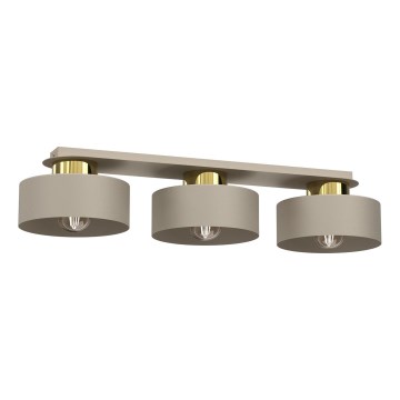 Kattovalo MARTI 3xE27/15W/230V beige/kulta
