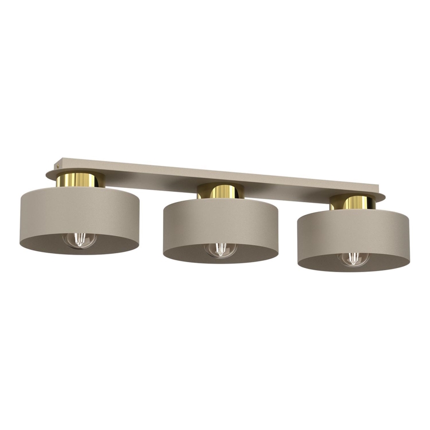 Kattovalo MARTI 3xE27/15W/230V beige/kulta