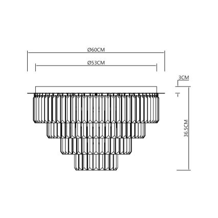 Kattovalo MILANO 9xE14/40W/230V kulta